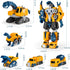 Set 5Pcs 5-in-1 MIEBELY Toddler Robot Construction Vehicles Transforming Robots for Kids - Magnetic Toys with Sturdy