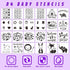AryiHitt 78PCS Set Baby Bib Bodysuit Baby Shower Baby Shower Game Sign Baby Feede Bib Newborn Bodysuit Fabric Marker
