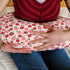 Red and Pink Flowers Baby Nursing Pillow Covers for Boy Girl Preppy Floral Lovers Nursery Pillowcase for Breastfeeding