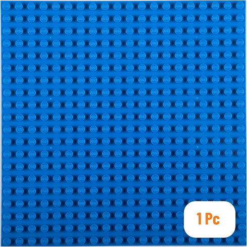 Strictly Briks Compatible with Lego Classic Big Briks, 1 Piece Blue Stackable Baseplates for Ages 3+