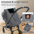 2 Baby Car Seat Cover for Doona, Waterproof Carseat Cover with Plush Dots Lining, Warm & Snug Infant Car Seat Canopy