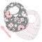 Stephen Joseph Muslin BIB Sets, Charcoal Flower
