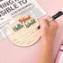 NQEUEPN 15cm/5.91 Inch Newborn Announcement Sign, Wooden Hello World Sign Newborn Welcome Plaques Birth Baby Name