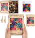 200 11.2x11.2 MEATRN Multicolor Chrysanthemum Wooden Puzzles for Adults Pcs, in, Fun Educational Wood Puzzle, Handmade