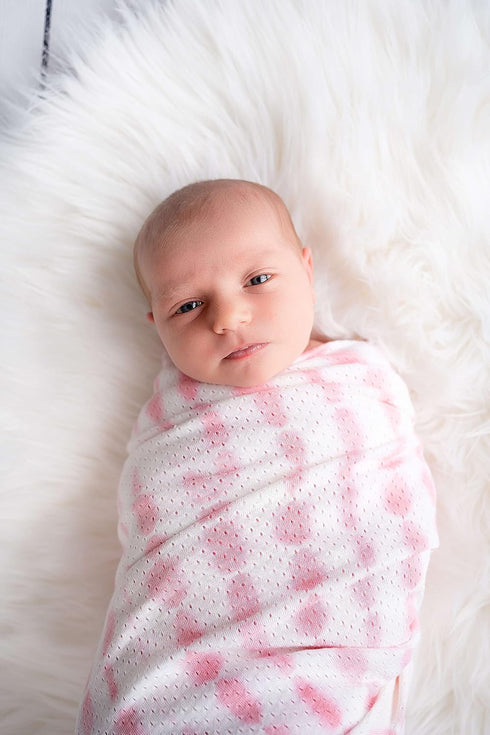 Woombie 44" 44" AirWrap Organic Swaddle - Old Fashioned Receiving Blankets for Babies - Lightweight, Vented Design