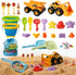 UBeesize 37 PCS Beach Toys , 3-in-1 Construction & Treasure Hunt Sand