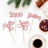Gyufise 24 Pack Rose Gold Glitter 16th Birthday Cupcake Toppers, Hello Sweet 16 Sixteen Since 2009 Cake Decorations