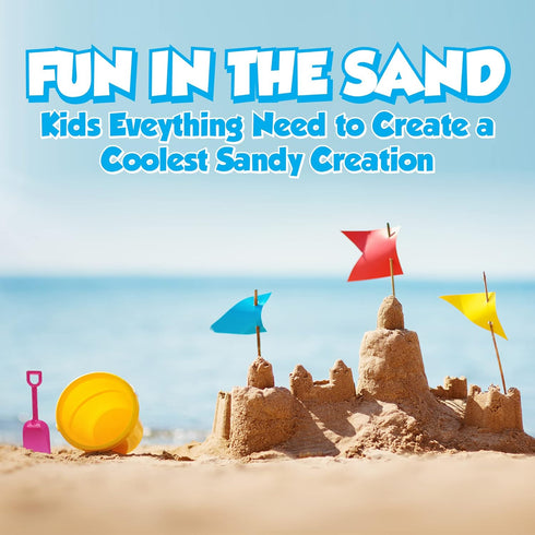 Beach Sand Toy Set - 12 Sets of Buckets and Shovels, Plastic Beach Buckets & Shovel Tools