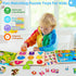 Peacurh 2 3 4 4 Pack 1-3 Wooden Peg Puzzles for Toddlers Year Old, Montessori Toys Preschool Learning Puzzles