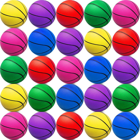 42Pcs 5" Mini Basketball Balls Bulk Set, PVC Small Basketball for Over The Door Basketball Hoop Games