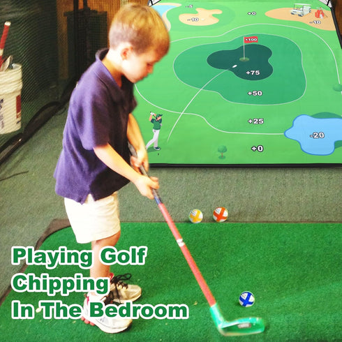 70"x70" Golf Chipping Game Practice Portable Training Game for Indoor & Outdoor Use, Improve Short Game Accuracy