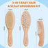 Set, (3 Set) Baby Hair Brush & Comb Organic Wooden Hairbrush Natural Goat Bristles for Newborns & Toddlers, Ideal