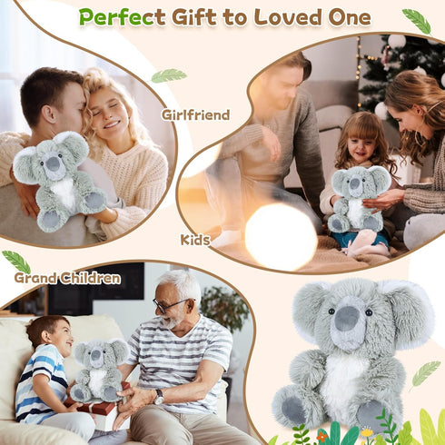SuzziPals Heatable & Coolable Koala Stuffed Animals, Cute Microwavable Heating Pad Plushies for Soothing & Relaxation