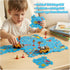 3-5 Bulldozer 3 4 5 6 Plastic Puzzles for Kids Ages with Toy Car + Cement Mixer, Toddler Puzzles Gift, Critical