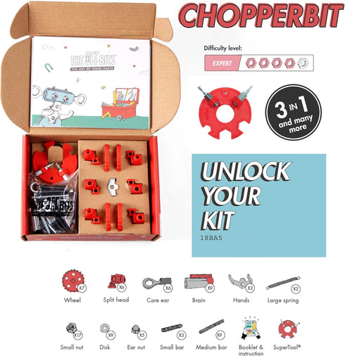 Stem Building Toys, ChopperBit Educational Build Your Own Robot Toy for Kids 8+ Year Old Boys and Girls