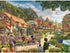Bits and Pieces 4-in-1 Multi-Pack, 1000 Piece Jigsaw Puzzles for Adults, Village Life by Artist Steve Crisp