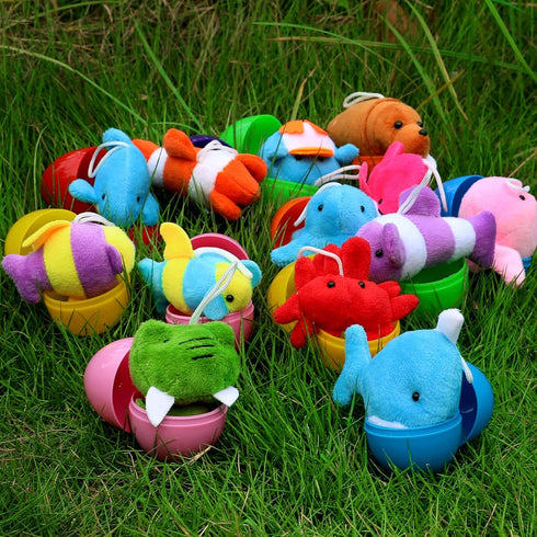 30 Pack Mini Ocean Animal Plush Toys, Cute Sea Creatures, Keychain Decoration for Kids