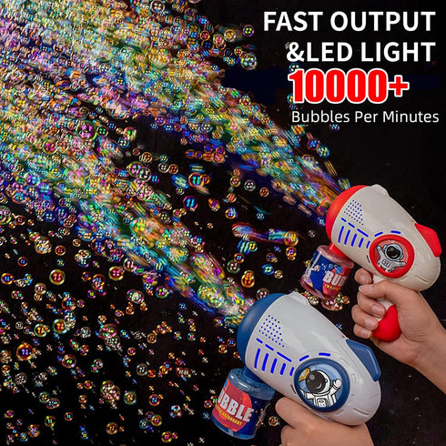 Eaglestone 2 Bubble Gun for Kids, Light Up Bubble Machine for Toddlers, Automatic Blower for Outdoor Toys Gift