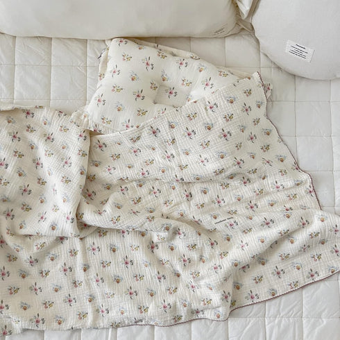 BuLuTu Large Cotton Muslin Kids Toddler Throw Blanket - 47''x51'' Reversible Lightweight