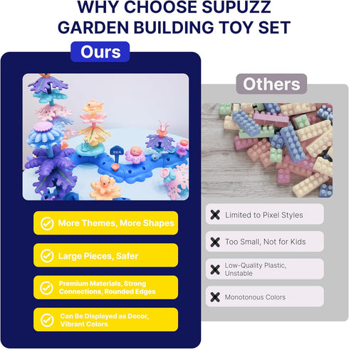 3-5+, 79 Set 10 (ICY-World-L2 ICY World Building Toys for Girls & Boys Age PCs Large Block Arctic Animals with Figures