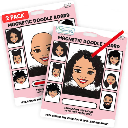 ArtCreativity Women Magnetic Drawing Face - 2 Pack - Vintage Retro Toys,