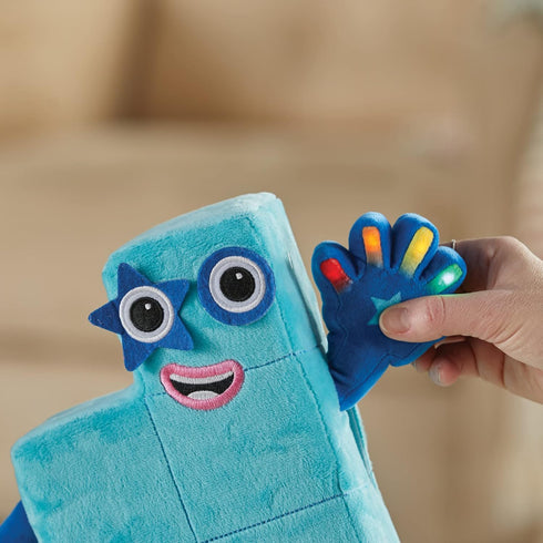 hand2mind Sing-Along Numberblock Five, Light Up Plush Toy, Musical Figure for Preschool Learning Gifts