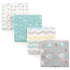 Luvable Friends Unisex Baby Cotton Flannel Receiving Blankets, Basic Elephant 4-Pack, One