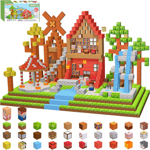 LionFuny 150PCS Magnetic Blocks,Magnetic Building Blocks,Magnet Blocks 3D Building Set for Kids