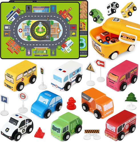 Toddler Car Toys, Toy Cars for Toddlers, Wooden Cars Toys for Toddler