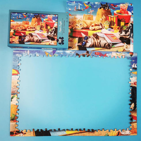 300 Piece Puzzles for Adults Clearance - Jigsaw Puzzles for Kids Ages 6-12 - Beach Vacation