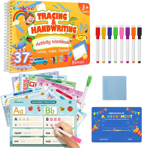 Baobrava Preschool Learning Activities, 37 Themes Tracing Activity Books Ages 3-8, Toddler