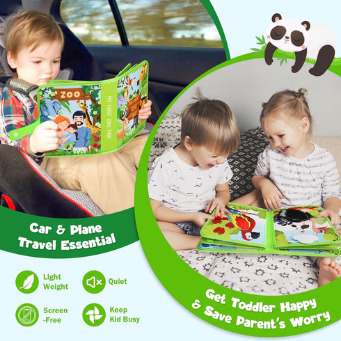1-3: 1 2-4 Busy Book for Toddlers Busy Board for Year Old Montessori Toys, Quiet Books Toddler Activity Board