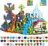 200PCS Magnetic Blocks, Magnetic Building Block Cube Toys with Magnet Board for