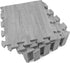 Tebery 16 Pieces Printed Wood Grain Interlocking Floor Tiles 3/8-Inch Thick EVA