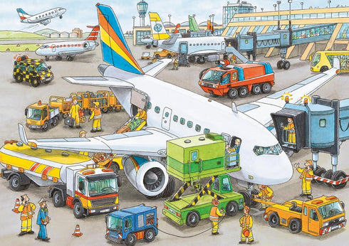 Ravensburger Busy Airport - 35 Piece Jigsaw Puzzle for Kids, Ideal for Skill Development