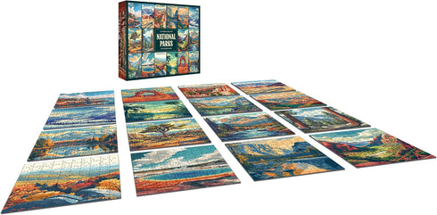 Set 16 100 Set RoseArt - National Parks Jigsaw Puzzle Box - Mini Puzzles, Pieces Each - Colorful Puzzle Gift for Adults
