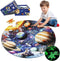 Glow in The Dark Solar System Jigsaw Puzzles, 70 Pieces for Kids Ages 4-8, Educational Floor Puzzle Toys