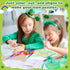 Fullhawl 24 Sets 24 24 Supplies(24, St. Patrick's Day Puzzles Color Your Own Puzzles DIY Jigsaw Crafts with Stackable