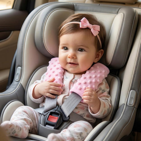 Pro Goleem Car Seat Strap Covers for Babies Girl Soft Car Seat Strap Shoulder Pads for All Car Seats, Stroller