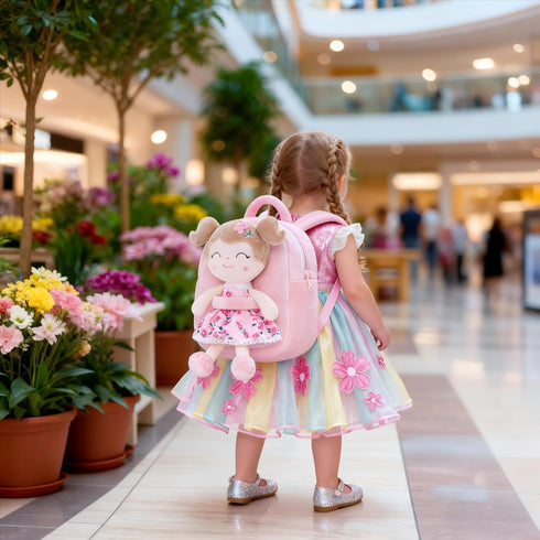 Backpack Backpack Gloveleya Toddler Baby Girl Gift Plush Bag Diaper Bag Plush Printed Sakura