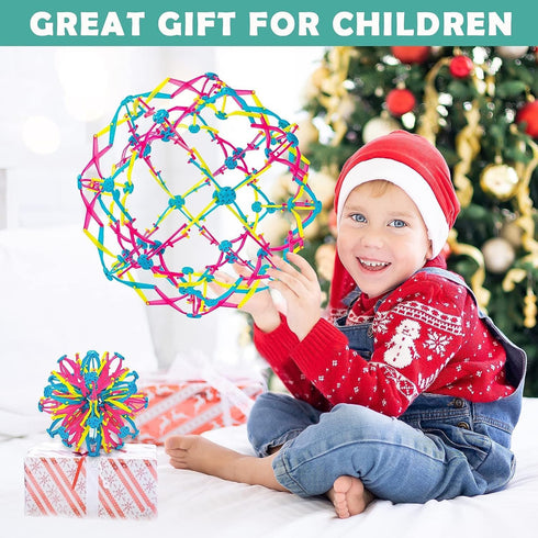 NIHAKSOI 2PCS (2PCS) Expandable BreathingColorful Inflatable Ball Expandable Magic Ball - Stress Reliever Fidget Toys