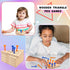 30 Packs Wooden Peg Game - Tricky Triangle Family Wooden Board Game, Strategy Toy for Travel Gathering Teens Adults