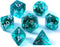 Ocean Moss DND Dice Set: Unique Aquamarine Resin Polyhedral Dice for D&D and Pathfinder