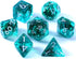 Ocean Moss DND Dice Set: Unique Aquamarine Resin Polyhedral Dice for D&D and Pathfinder