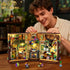 Set 930 10+ INSOON Magic Herb Book Nook Building with Light, DIY Booknook Building Block Kit for Home Bookshelf Decor