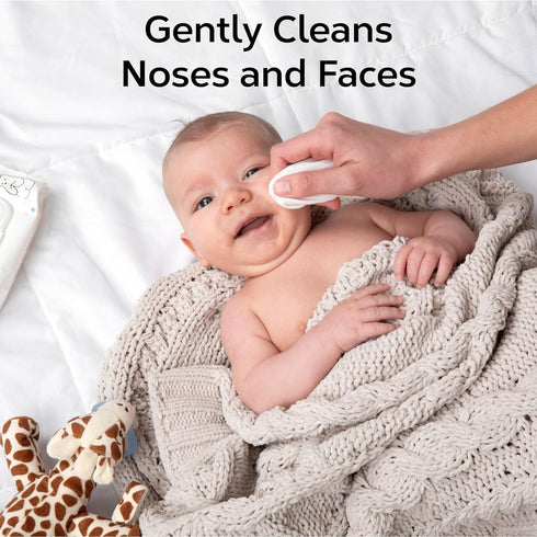 360 Count (12 Packs 30) Nolla Nose and Face Wipes for Babies & Kids with Saline, Vitamin E, & Aloe | Unscented |