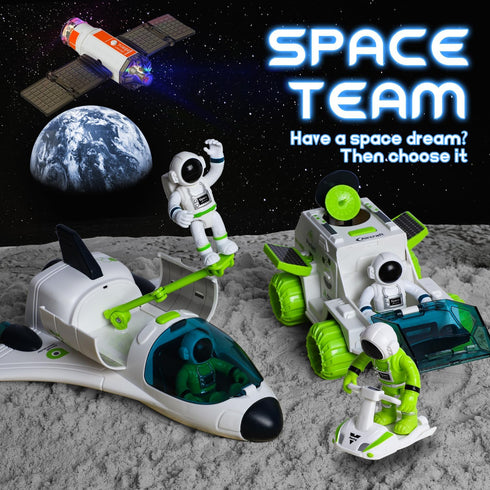 TOY Life Space Toys Rocket Toys for Kids, Space Shuttle with Astronaut Figure & Space Rover for Boys 5-12