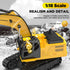1:18 11-Channel 100-Min 2026 6-12 Metal RC Excavator Toy for Kids | Remote Control Construction Vehicle with Water