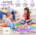 16 12" 12" Tummy Tiles with Borders | x Baby Play Mat Foam Puzzle Floor Tiles | Non-Toxic Soft Waterproof Interlocking