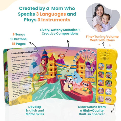 9 1-3, 1-3, 1-3, GO GO Creative Nursery Rhymes: Nursery Rhyme Books, Sound Books, Songs, Musical Books for Toddlers